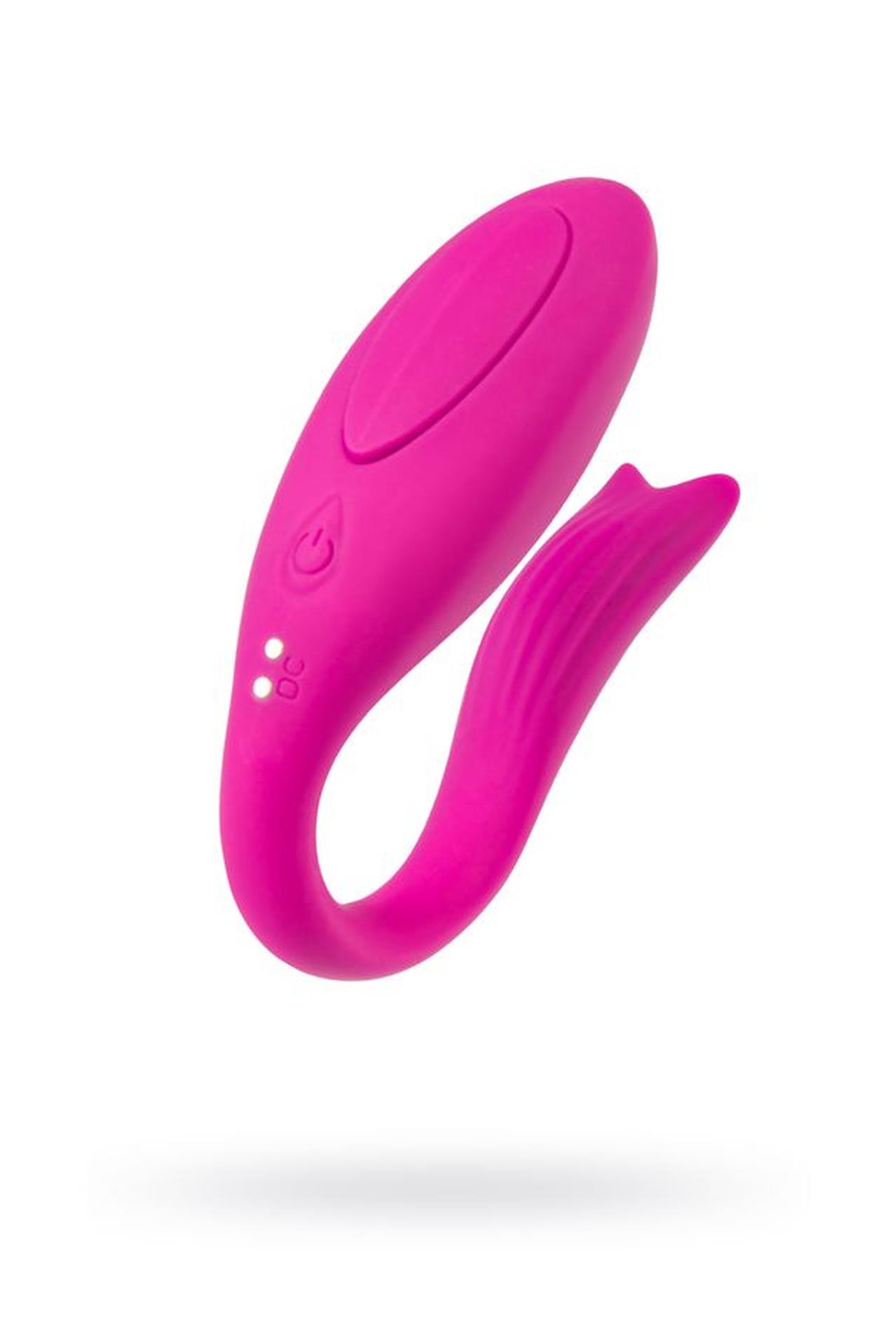 39-767001_01 A-TOYS Vibrator for couples Dolphy, silicone, pink, 9.6 cm - obrazek 1