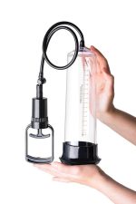 A-TOYS, Penis Pump, PVC, Transparent, 27.5 cm, 3 cock rings included - obrazek 3