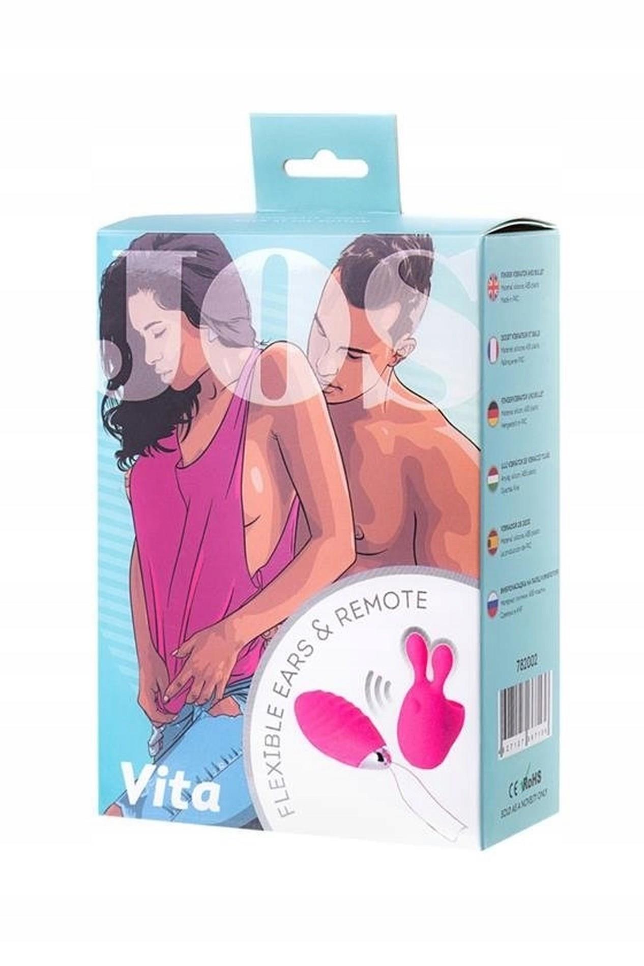 39-782002_01 JOS VITA finger vibrating egg and vibrating attachment, silicone, pink, 8.5 and 8 cm - obrazek 1