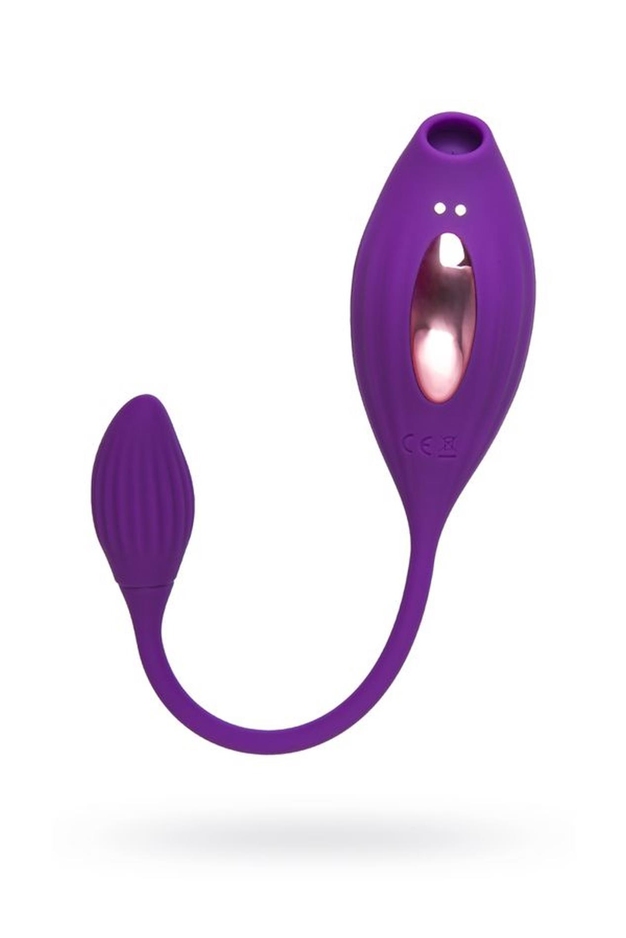 39-782037_01 JOS Vacuum clitoris stimulator Ginny, silicone, purple, 31 cm - obrazek 1