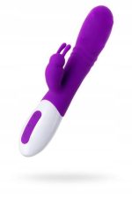 JOS TATY, Vibrator with clitoral stimulator with pulsating balls, purple, 21,5 cm