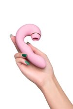 JOS Multifunctional clitoral stimulator JUNA, pink, 15 cm - obrazek 7