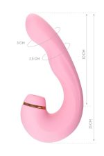 JOS Multifunctional clitoral stimulator JUNA, pink, 15 cm - obrazek 10