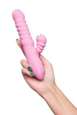 JOS Lixy vibrator, with Up&Down function, silicone, pink, 23 cm - obrazek 8