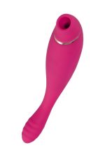 JOS Danvi vibrator with vacuum wave stimulation, silicone, pink, 21.5 cm - obrazek 5