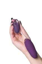 JOS Vibrating Egg with Friction Simulation Bumpy, Silicone, Violet, 9 cm - obrazek 6