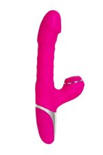 JOS Thrusting and sucking vibrator To-Frolly, silicone, pink, 21,5cm - obrazek 4