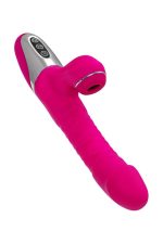 JOS Thrusting and sucking vibrator To-Frolly, silicone, pink, 21,5cm - obrazek 6