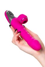 JOS Thrusting and sucking vibrator To-Frolly, silicone, pink, 21,5cm - obrazek 9