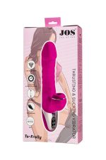 JOS Thrusting and sucking vibrator To-Frolly, silicone, pink, 21,5cm - obrazek 11