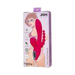 JOS Stimulator 3 in 1 Tripling, silicone, pink, 21cm - obrazek 3