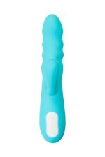 JOS Vibrator-rotator with clitoral stimulation JOS MERRY-SWI, silicone, blue, 20.7 cm - obrazek 2