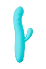 JOS Vibrator-rotator with clitoral stimulation JOS MERRY-SWI, silicone, blue, 20.7 cm - obrazek 4