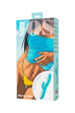 JOS Vibrator-rotator with clitoral stimulation JOS MERRY-SWI, silicone, blue, 20.7 cm - obrazek 10