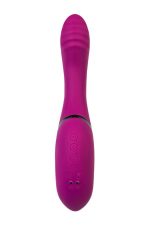 JOS Vibrator with clitoral stimulator JOS Spin, silicone, purple, 23 cm - obrazek 2