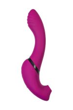 JOS Vibrator with clitoral stimulator JOS Spin, silicone, purple, 23 cm - obrazek 5
