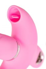 JOS Vibrator with clitoral stimulator JOS Twistme, silicone, pink, 19.5 cm - obrazek 12