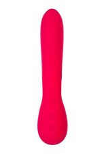 JOS Vibrator with clitoral stimulator JOS Doobl, silicone, pink, 20 cm - obrazek 3