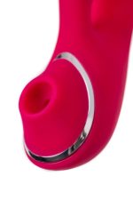 JOS Vibrator with clitoral stimulator JOS Doobl, silicone, pink, 20 cm - obrazek 10