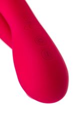 JOS Vibrator with clitoral stimulator JOS Doobl, silicone, pink, 20 cm - obrazek 11