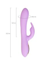 Vibrating roller with rotating clitoral stimulator JOS Jammy, silicone, purple, 22.5 cm - obrazek 4