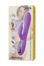 Vibrating roller with rotating clitoral stimulator JOS Jammy, silicone, purple, 22.5 cm - obrazek 7