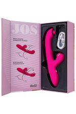 Vibrator with stimulating ball and vacuum stimulation JOS Rolli, silicone, pink, 22 cm - obrazek 5