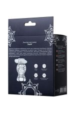 Lingam Shakti, Vibrating Masturbator, TPE, Transparent, 9 cm - obrazek 5