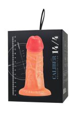 Realistic dildo Caliber 14/4 , PVC, flesh,  length 14cm, diameter 4cm - obrazek 11