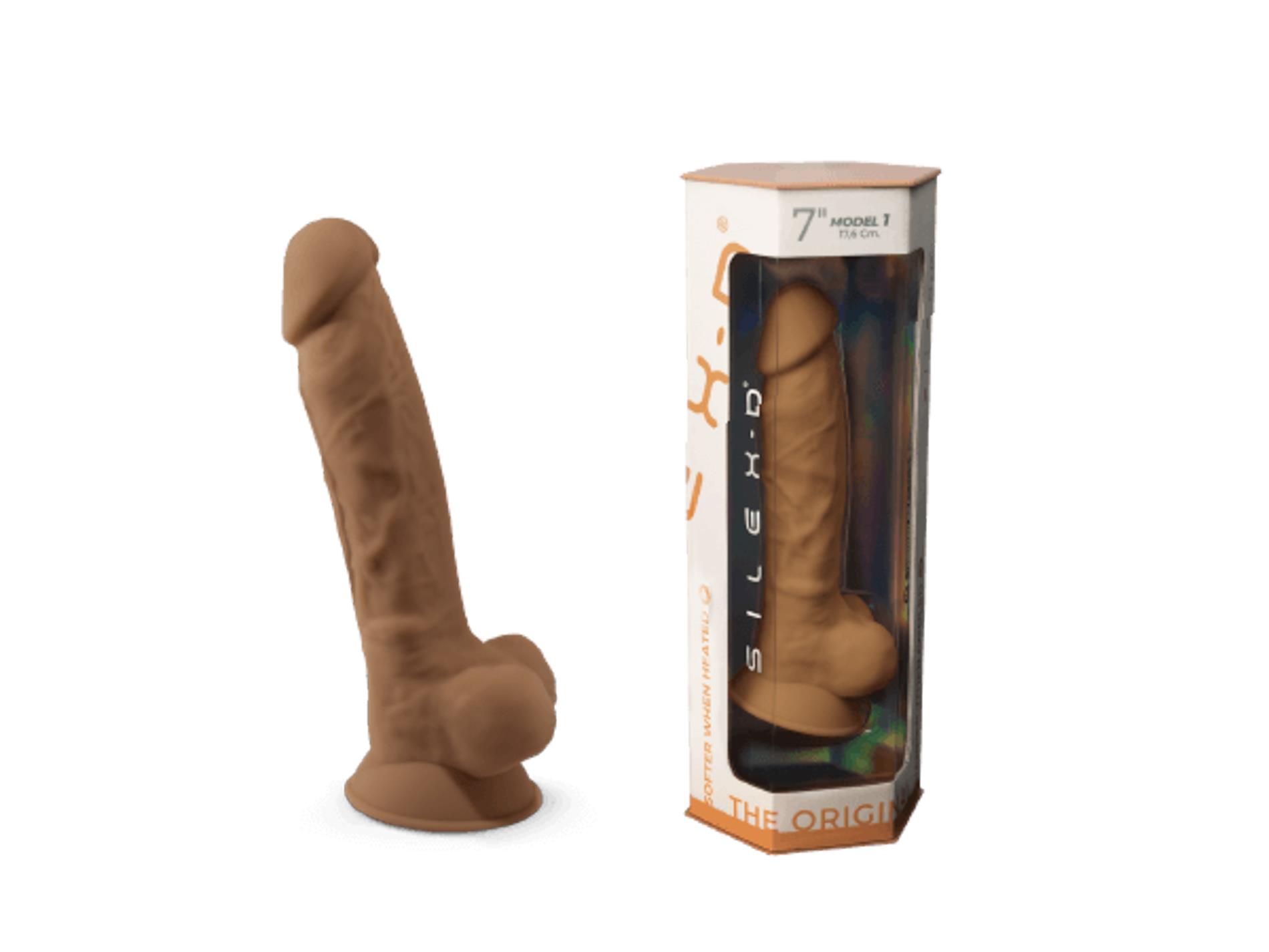 4-220260_01 Dildo- Model 1 (7'') Caramel BOX - obrazek 1