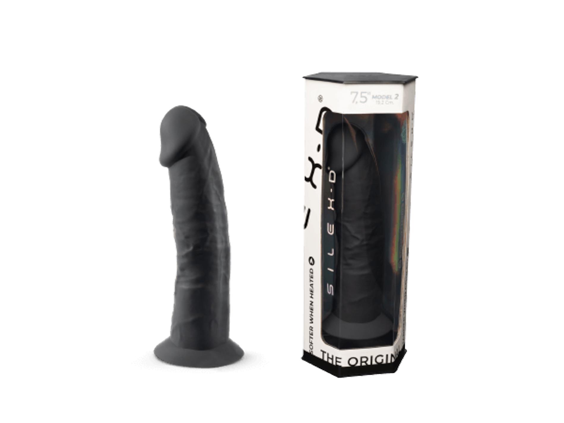 4-220697_01 Dildo-S.D Model 2 ( 7.5"" ) BLACK BOX - obrazek 1