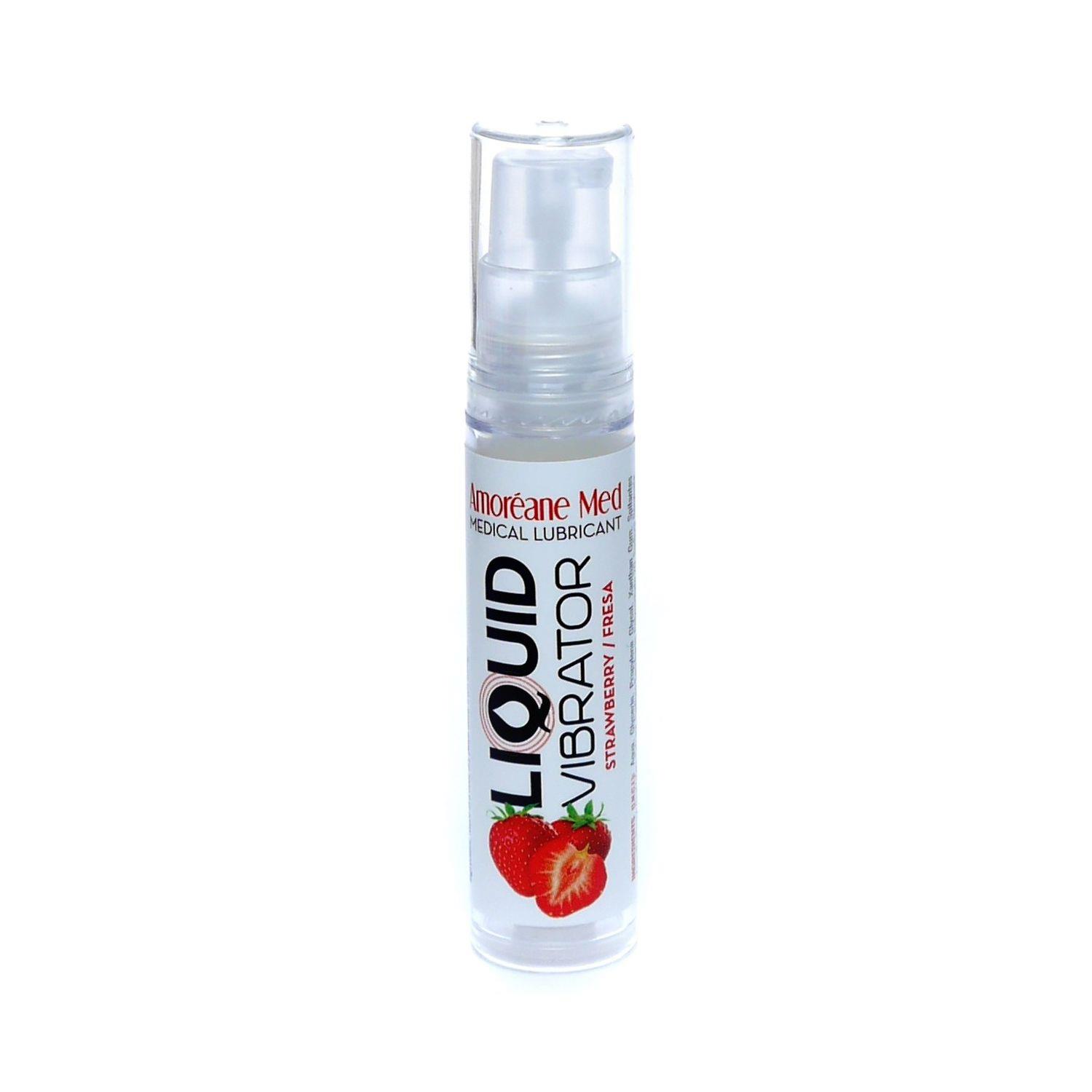 4-60121 Liquid Vibrator Strawberry 10 ml - obrazek 1