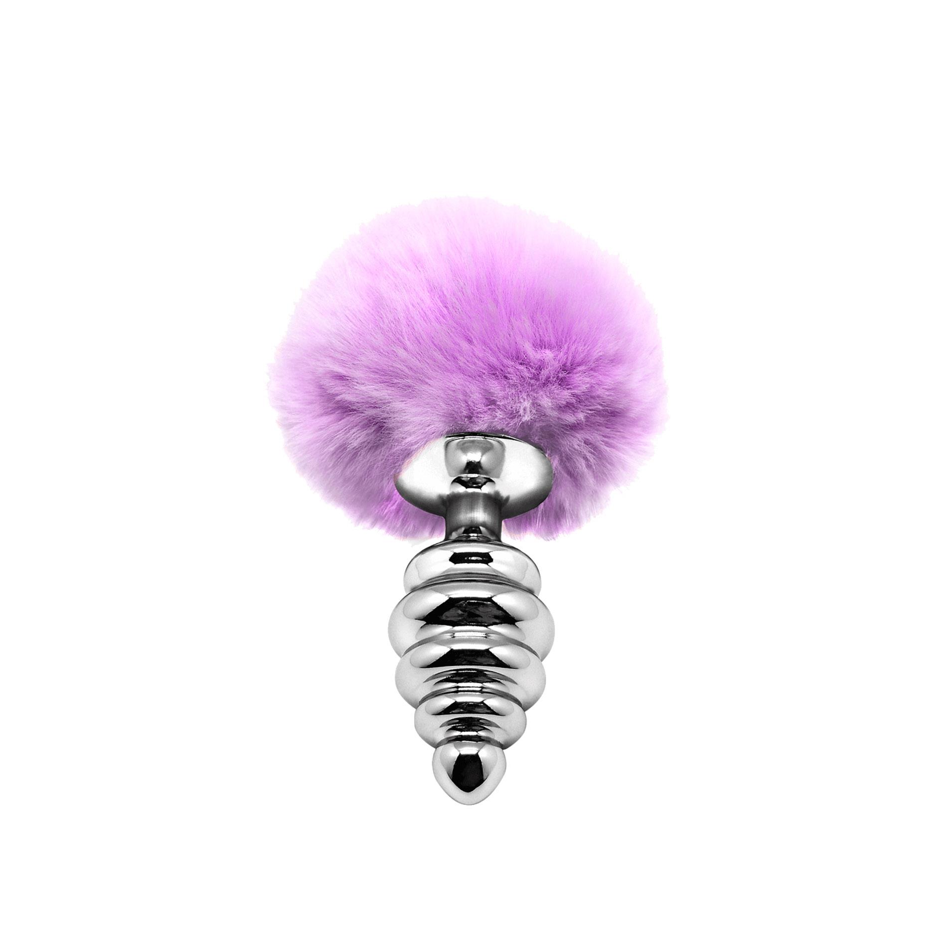 4-70394_01 Metal Anal Fluffy Twist Plug M pink - obrazek 1