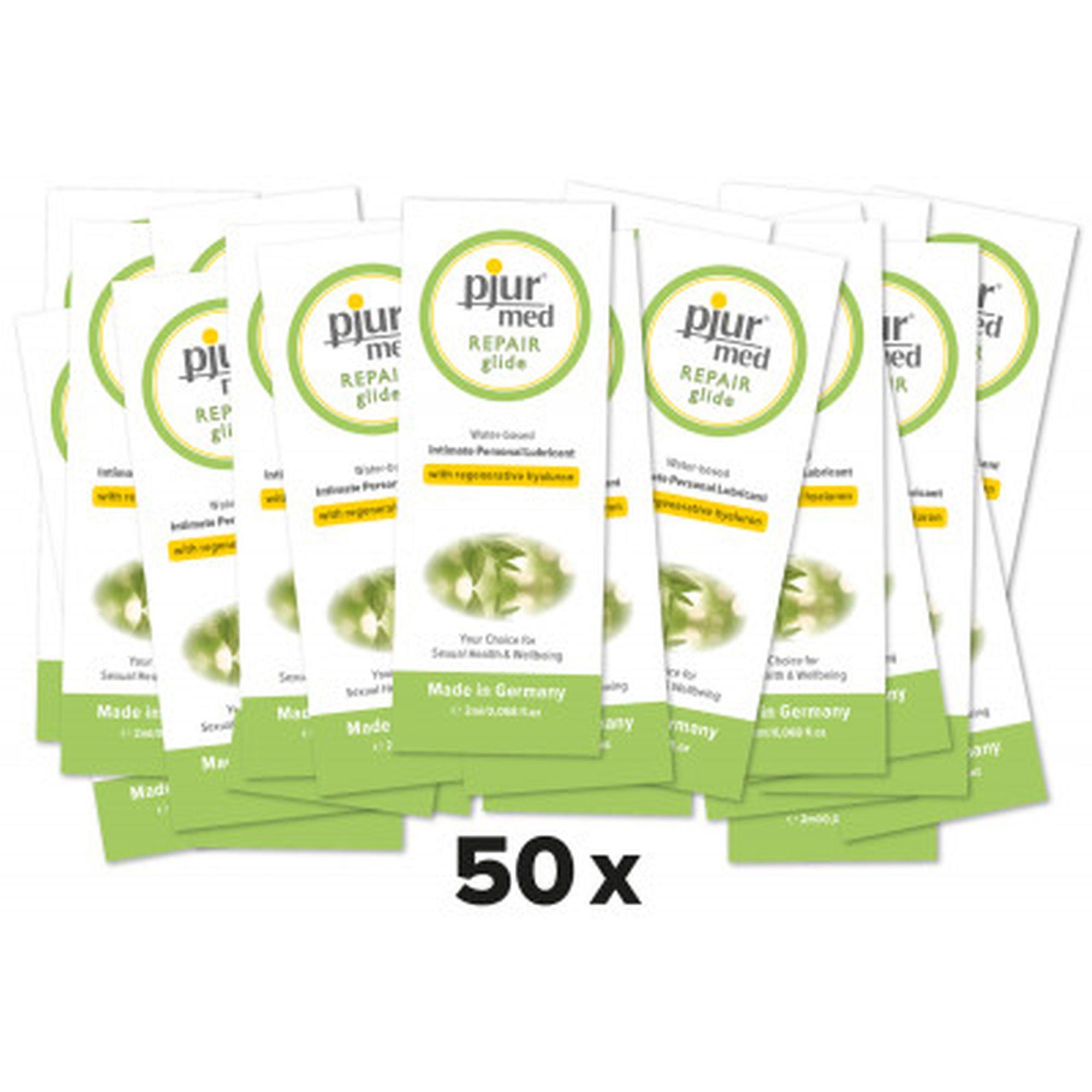 40-12710-01_1 Żel-pjur MED Repair glide 2ml.-Water based personal lubricant with hyaluron - 50 sztuk - obrazek 1
