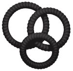 Lust 3 Cock Rings black - obrazek 2