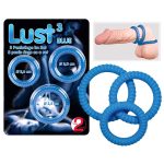 Lust 3 Cock Rings blue - obrazek 6