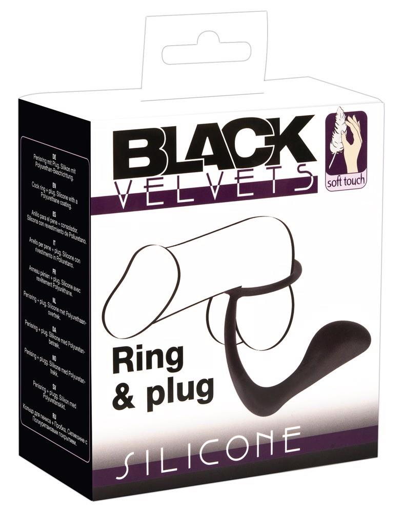 42-05167240000 Black Velvets Ring & Plug - obrazek 1