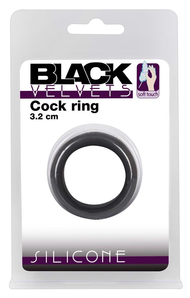 42-05180850000 Black Velvets Cock Ring 3.2 cm - obrazek 1