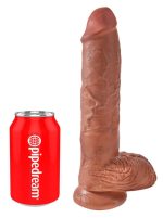 King Cock 10 inch Balls Tan - obrazek 2