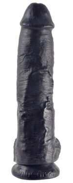 King Cock 10 inch Balls Black - obrazek 3
