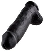 King Cock 12 inch Balls Black - obrazek 4