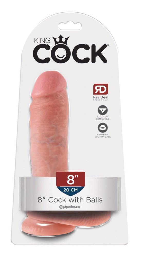 42-05327540000 King Cock 8 inch Cock Balls Fl - obrazek 1
