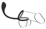 Black Velvets Cock + Ball ring - obrazek 7