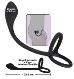 Black Velvets Cock + Ball ring - obrazek 8