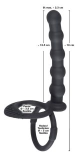Black Velvets Cock & ball ring - obrazek 9