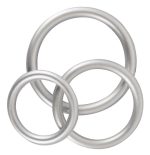 Metallic Silicone Cock ring se - obrazek 5