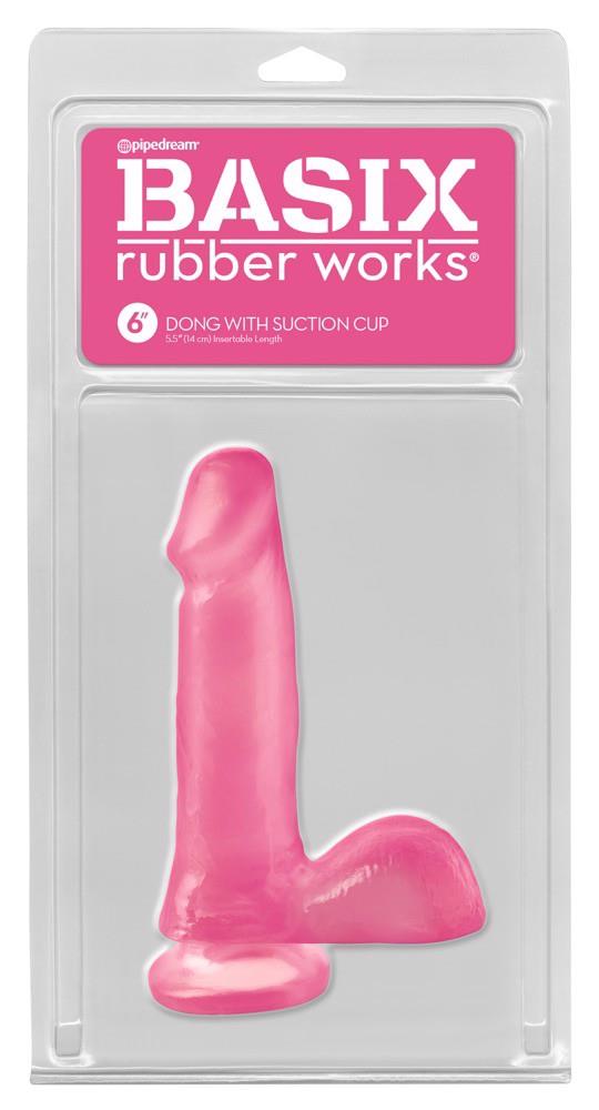 42-05409000000 BRW 6" Dong Suction Cup Pink - obrazek 1