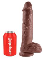 King Cock 10 inch Balls Brown - obrazek 2