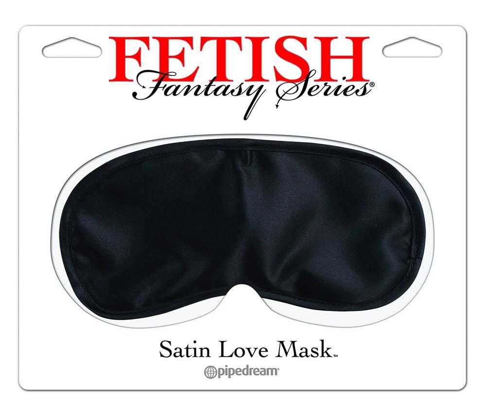 42-05440000000 FFS Satin Love Mask Black - obrazek 1