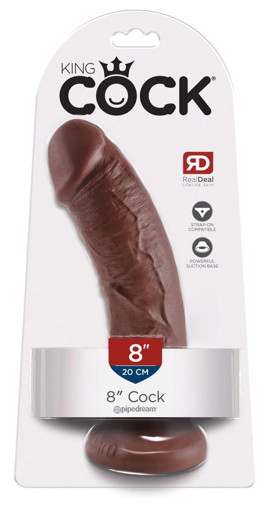 42-05445150000 King Cock 8" Cock Brown - obrazek 1